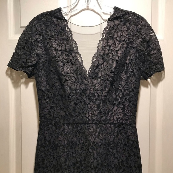 THEIA Lace Column Gown, Long/Full Length - Picture 5 of 8